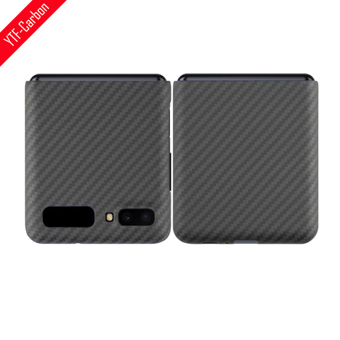 YTF-carbon real pure carbon fiber phone case for Samsung Galaxy Z Flip F7000 5G Fine hole camera anti-fall cover F7070 shell ► Photo 1/6