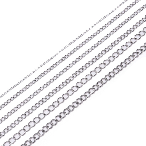 5M/Lot Stainless Steel Necklaces Chains 1.2 2.2 2.4 3.0 4.0mm Bulk Jewellery Chain For DIY Jewelry Making Findings Accessories ► Photo 1/6