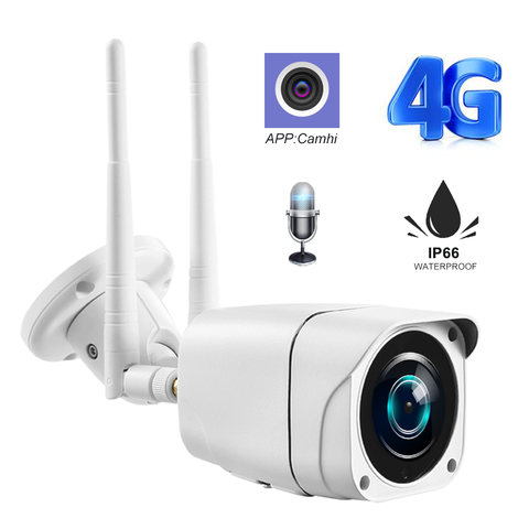 Wireless Bullet Wifi Camera GSM 3G 4G SIM Card 1080P HD IP Camera Outdoor Security CCTV Motion Detection Surveillance P2P Camhi ► Photo 1/6