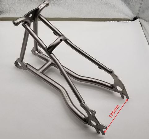 Titanium Rear Triangle fit Brompton bike 135mm 130mm width and front fork for disc break width 100mm for 20 inch wheels ► Photo 1/6