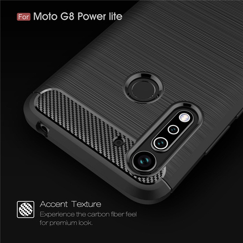 For Moto G8 Power Lite Case Shockproof TPU Carbon Fiber Case For Motorola Moto G8 Power Lite Cover For Moto G8 Power Lite Fundas ► Photo 1/6