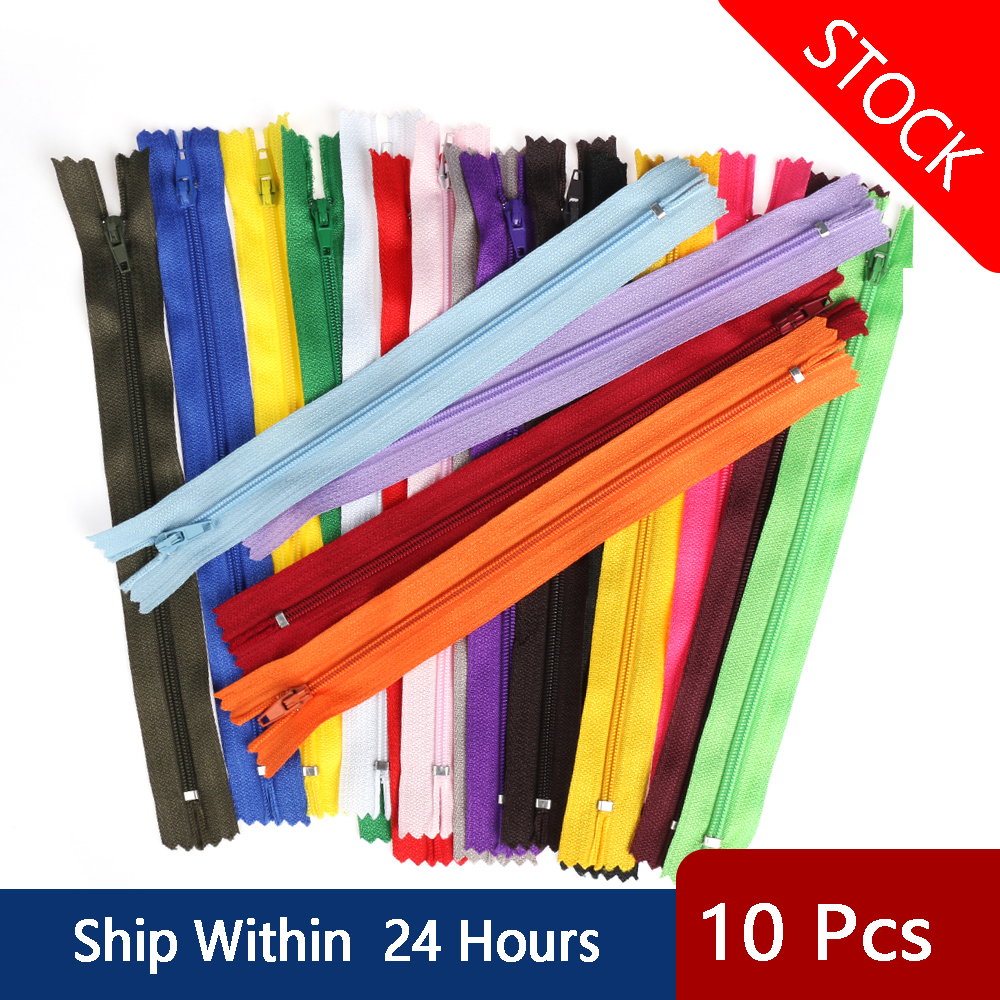 10Pcs/lot 20cm Length Colorful Nylon Coil Zippers Clothes DIY Sewing Accessories