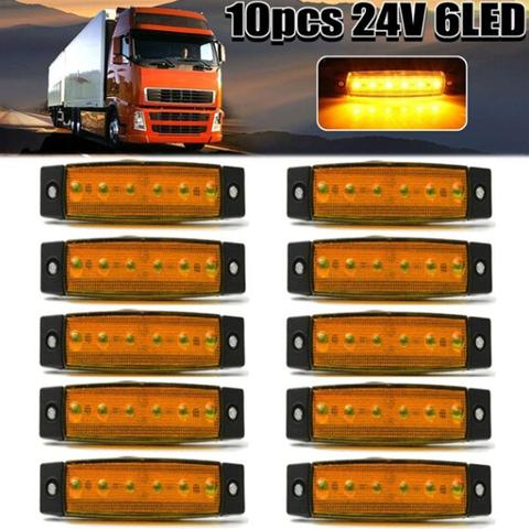 10pcs 12V 6LED Side Marker Indicator Lights Amber Lamp for Truck Trailer Bus Boat Amber Light Aanhanger Led Verlichting - Price history & Review | AliExpress Seller - Carmotos Store | Alitools.io