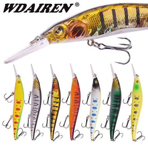 WDAIREN Laser Minnow Hard Lure Fishing Floating Wobbler Pesca 13.5cm 16g Artificial Bait With Hooks 3D Eyes Bass Swimbait Tackle ► Photo 1/6