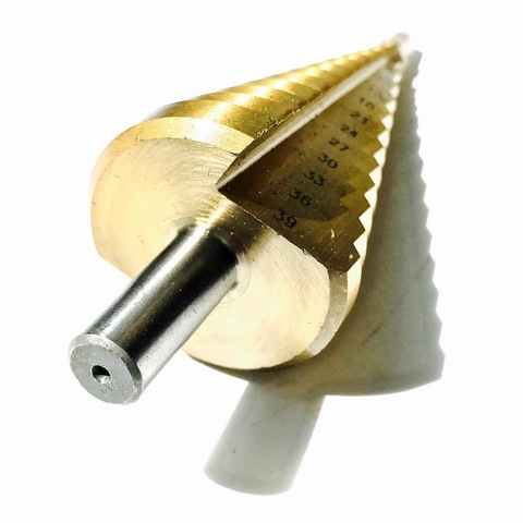 HSS4241 made HSS drill Bit core drill bit tin coated cone step drill bit set hole cutter 4-39/4-40/4-42/4-45/4-52/6-60/10-45 ► Photo 1/6