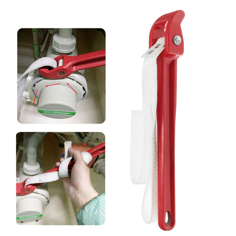 New 12'' Oil Filter Handle Belt Strap Anti-sliding Wrench 82cm*30cm canvas Strap filter Wrench Aluminum Spanner fixed hand Tool ► Photo 1/6