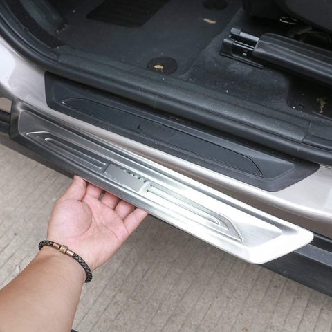 Stainless Steel Car Outside Door Sill Threshold Protection Plate 4pcs For BMW X1 F48 2016 -- 2022 ► Photo 1/6