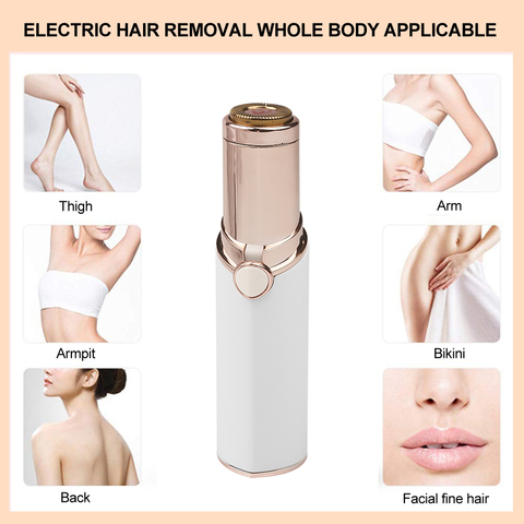 Creative Lipstick Epilator Electric Eyebrow Trimmer Makeup Painless Eye Brow Epilator Mini Shaver Razors Facial Hair Remover ► Photo 1/6