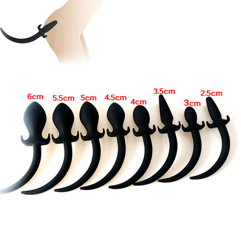 SM Silicone Dog Tail Anal Plug anus dilator Beads Ball Anus Expansion Beads Anus Dilator Expander Prostate Massager Sex Toys ► Photo 1/6