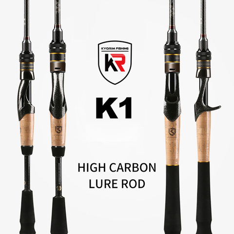 Kyorim K1 LURE ROD Japan FUJI-O GUIDE 1.83M/1.98M/2.13M/1.57M/1.37M/2.28M Action Fast M/MH/ML/UL/L 2/4 Sections ► Photo 1/5