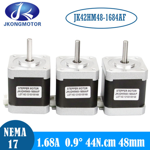 Jkongmotor 0.9deg Nema 17 Stepper Motor 1.68A 48mm 44Ncm D-cut Shaft 4-lead Nema17 Stepping Motor for DIY 3D Printer CNC Robot ► Photo 1/6