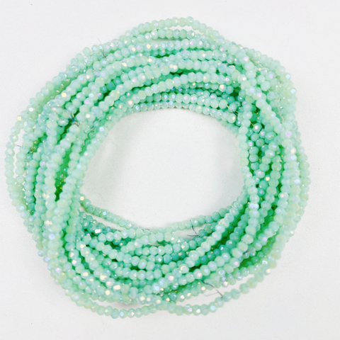 1 Strand 1mmx2mm Coating Shiny Colors Crystal Faceted Rondel Glass Beads for Jewelry Making Jewelry Diy ► Photo 1/6