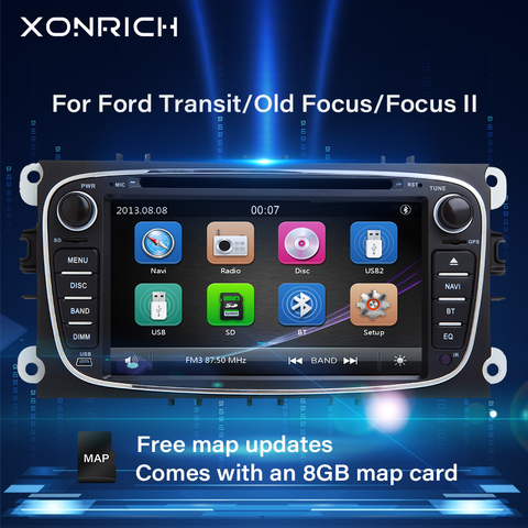 Xonrich AutoRadio 2 Din Car DVD Player For Ford Focus 2 S-Max C