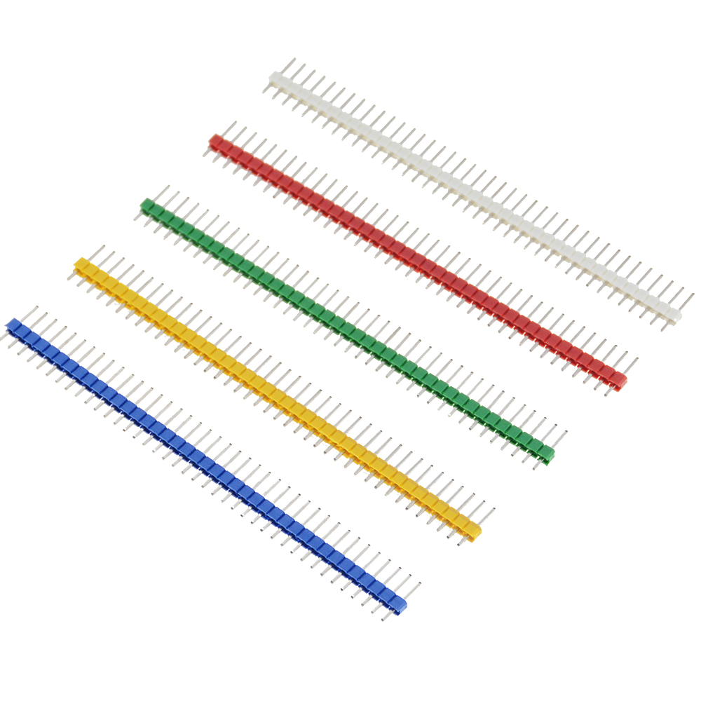 10Pcs 40 Pin Single Row Female 2.54mm Breakable Pin Header Strip Connector Kits 