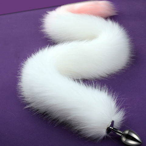 78cm Super Long Fox Tail Anal Plug SM Stainless Fake Furry Butt Plugs Sex Products Cosplay Role Adult Games Sex Toys For Women ► Photo 1/6