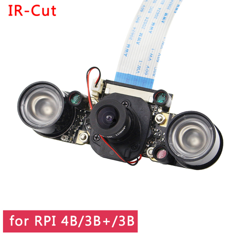Raspberry Pi 4 IR-CUT Camera Night Vision Focal Adjustable 5 MP OV5647 Automatically Switch Day /Night Mode for RPI 3B+/3B/2B ► Photo 1/6
