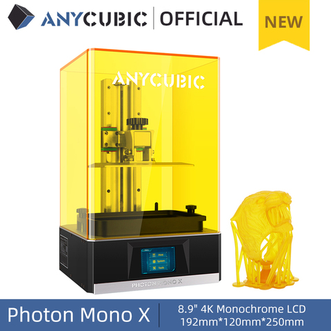 ANYCUBIC Photon Mono X 3D Printer 8.9 inch 4K Monochrome LCD UV Resin Printers 3D Printing High Speed APP Control SLA 3D Printer ► Photo 1/6