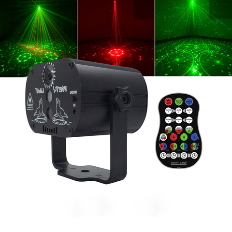 2022 new wireless remote disco laser light aluminum rg porjector LED pattern effect car new year party laser ► Photo 1/6