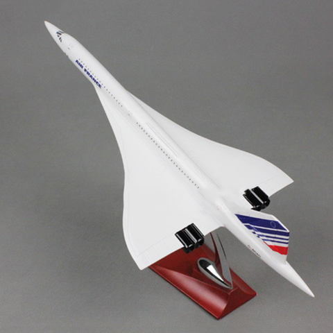 48CM 1/124 Scale Plane Concorde Air France British Airline Air Force One Model Airplane Toy Resin Airframe Aircraft Gift Display ► Photo 1/6