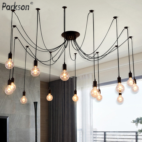 Modern Nordic Retro Pendant Lights E27 LED Edison Bulb Vintage lamps DIY Spider Pendant Lights Indoor Loft Home Decoration Light ► Photo 1/6