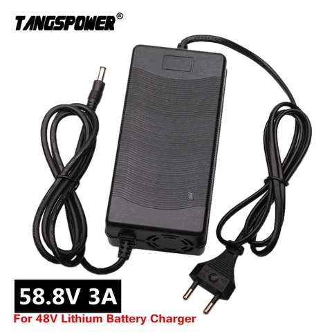 58.8V 3A Battery Charger For 14S 48V Li-ion Battery electric bike lithium battery Charger High quality Strong heat dissipation ► Photo 1/6