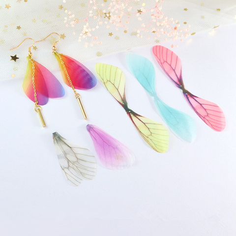 10-50PCS DIY Chiffon Dragonfly Wings Decor Accessories Adult Earring Necklace Hairpin Crafts Supplies Pendant Ornament Material ► Photo 1/6