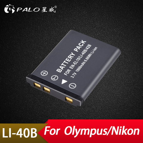 Palo 1pce 1800mAh 3.7V LI40B LI 40B LI-40B LI-42B Digital Replacement Camera Battery For Olympus For Nikon For FUJIFILM Camer ► Photo 1/6