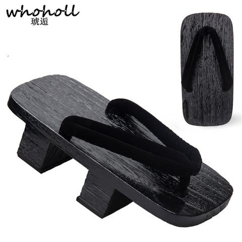 Whoholl Naruto Jiraiya Cosplay Japanese Kimono Geta Clogs Man Women Unisex Sandals Wooden Shoestwo-toothed High Cos Couple Shoes ► Photo 1/6