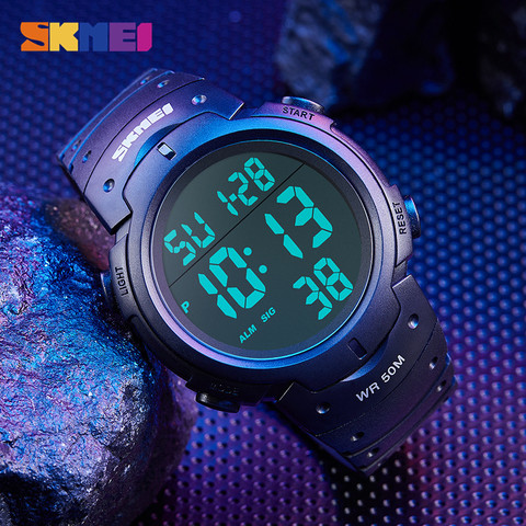 SKMEI Men Sports Watches Chronos Countdown Men's Watch Waterproof LED Digital Watch Man Electronic Clock Relogio Masculino 1068 ► Photo 1/6