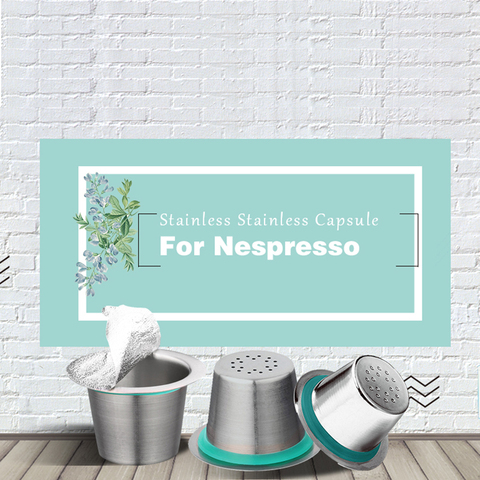 24PCS Nespresso Coffee Pods Stainless Steel Refillable Capsulas Nesspreso Reusable Coffee Filter Cup New DIY Coffee Maker Tools ► Photo 1/6