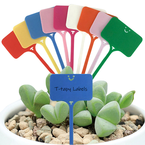 100pcs Garden T-type Plant Markers Label Pot Planter Vegetable Labels Waterproof Plastic Markers Tag ► Photo 1/6