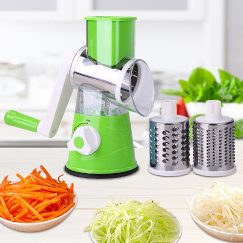 Multi-functional Manual Vegetable Fruit Cutter Potato Shred Grater Stainless Steel Round Slicer Kitchen Accessories Cooking Tool ► Photo 1/6