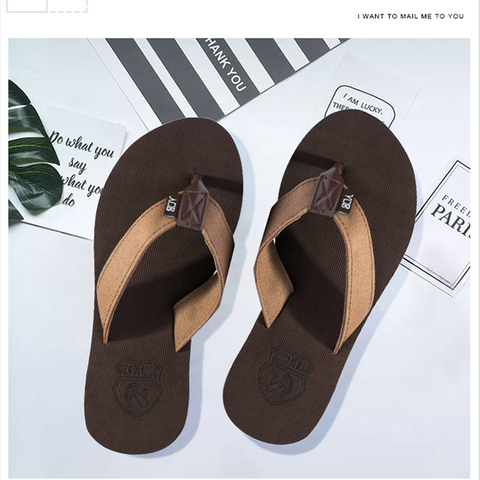 WOTTE Men Flip Flops Summer Slippers Men Anti-skid Outdoor Light Casual Beach Male Sandals House Pinch Slipper chanclas hombre ► Photo 1/6