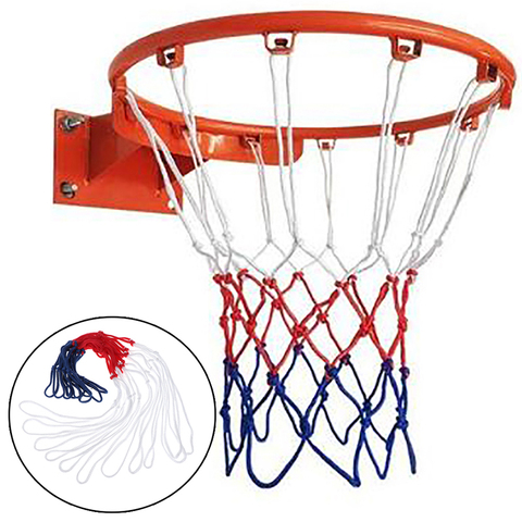 Standard Basketball Net Durable Nylon Thick Thread Three Color Universal Basketball Net Mesh Replacement ► Photo 1/6