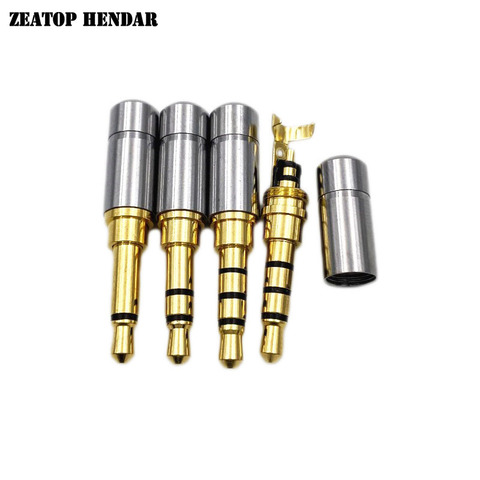 2Pcs Mini 3.5 mm 2 3 4 Pole with Clip Brass Plug Audio Jack Earphone Adapter for DIY Mono / Stereo Headset Earphone ► Photo 1/6