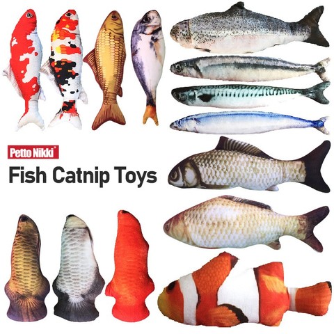 Soft Plush Fish Shape Cat Chew Toy Interactive Gifts Cat Catnip Toys Stuffed Pillow Doll Simulation Playing Toy Pet Accessories ► Photo 1/5