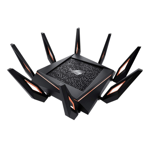 Top 5 Best ASUS GT-AX11000 Tri-band Wi-Fi Gaming Router World's first 10 Gigabit with quad-core processor 2.5G gaming port DFS ► Photo 1/4