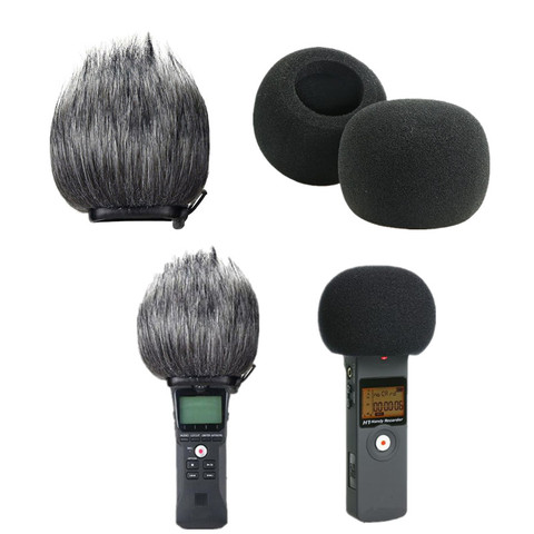 Furry Windscreen Muff Wind Cover Foam Filter Sponge Microphone Windproof Cover for Zoom H1 Handy Recorder Mic ► Photo 1/6
