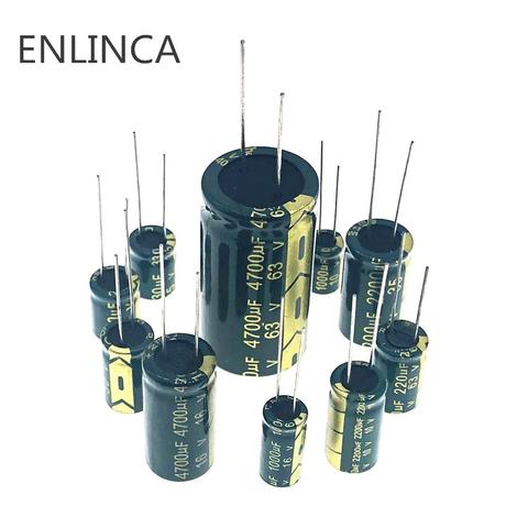 20-500pcs 4v 6.3v 10v 16v 25v 35v 50v 63v 250v 400v 22uf 33uf 47uf 100uf 220uf 330uf 470uf 680uf 1000uf 2200uf 3300uf 4700uf 20% ► Photo 1/6