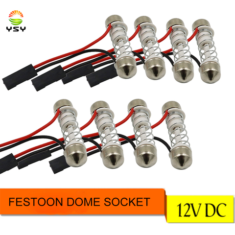 YSY 10pcs T10 Ba9s T4w Festoon Connector Wire Cables For All Car Light Led Panel Dome Light Socket Harness Plugs Pin Adapter ► Photo 1/6