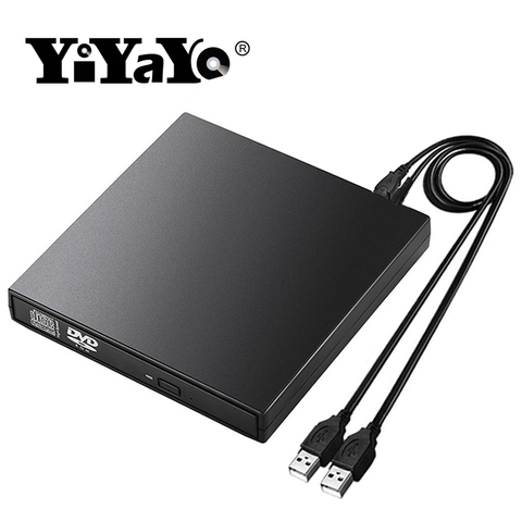 YiYaYo External DVD Drive Optical Drive USB 2.0 CD ROM Player CD-RW Burner Writer Reader Recorder Portatil for Laptop Windows PC ► Photo 1/6
