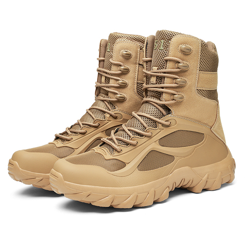 Outdoor Mens Military Boots Winter Hiking Work Casual Shoes Men Sneakers Non-slip Rubber Boots Tactical Desert Combat Snow Boots ► Photo 1/6