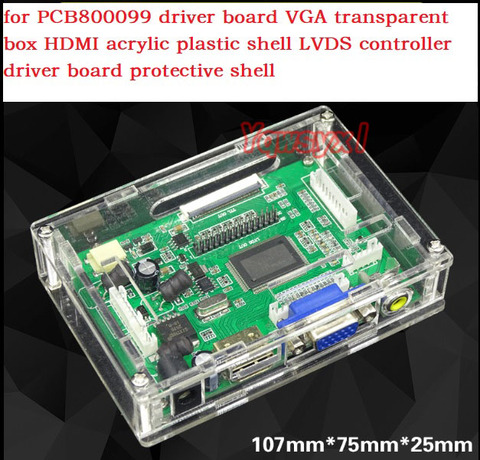 Yqwsyxl for PCB800099 driver board VGA transparent box HDMI acrylic plastic shell LVDS controller driver board protective shell ► Photo 1/6