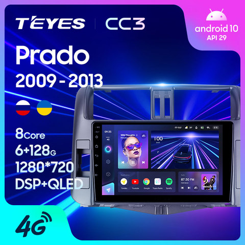 TEYES CC3 For Toyota Land Cruiser Prado 150 2009 - 2013 Car Radio Multimedia Video Player Navigation stereo GPS Android 10 No 2din 2 din dvd ► Photo 1/6