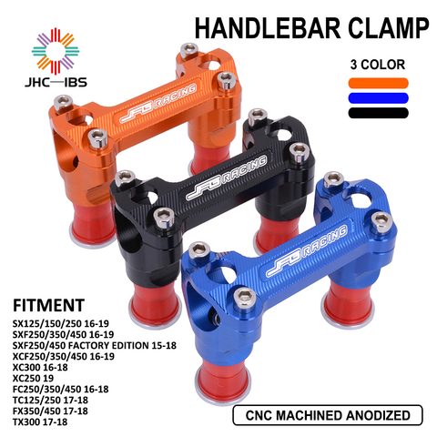 Motorcycle CNC Handlebar Riser Mount Clamp For KTM Husqvarna SX SXF XCF XCW XCFW EXC EXCF 125 150 250 350 450 530 FC TC ► Photo 1/6