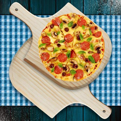 8/10/12/14inch Traditional Wooden Pizza Peel Homemade Cheese Board Kitchen Tool ► Photo 1/6