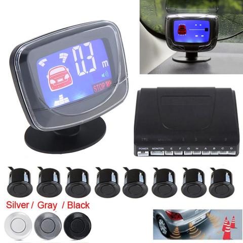 Weatherproof Car Auto Parktronic LCD Parking Sensor System 4 / 6 / 8 Sensors Reverse Backup Car Parking Radar Monitor Detector ► Photo 1/6