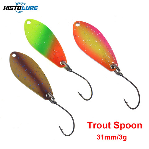 Trout Fishing Spoons Lures 3g  Spinner Bait Copper Metal Fishing Lures Fishing Tackle ► Photo 1/6