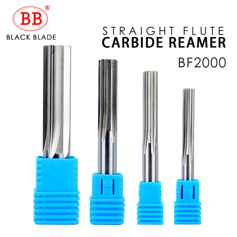 BB Carbide Machine Reamer Straight Flute Uncoated H7 Tolerance Chucking Metal Cutter 6 Flutes CNC ► Photo 1/5