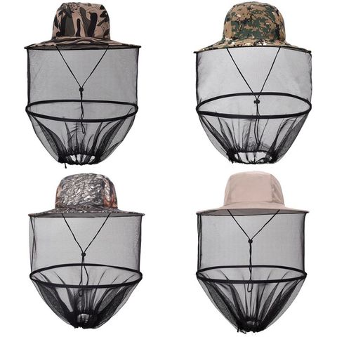 Outdoor Fishing Cap Anti-mosquito Midge Insect Mesh Hat Sunshade Net Face Protector For Travel Camping ► Photo 1/6